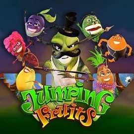 Jumping Fruits online game logo by Wazdan on ultimecerrad.pl