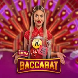 Mega Baccarat casino game by Pragmatic Play – featured logo at Yep Casino