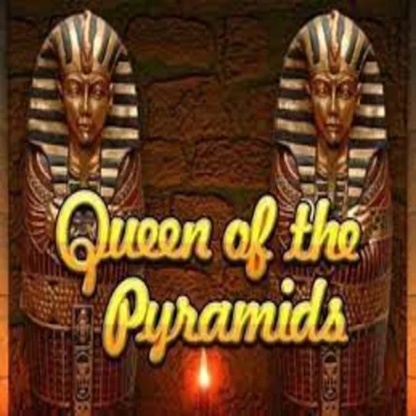 Queen of the Pyramids slot logo by Playtech at Yep Casino