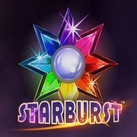 Starburst logo – Slots by NetEnt at Yep Casino